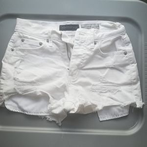 White high-waisted Shorty's